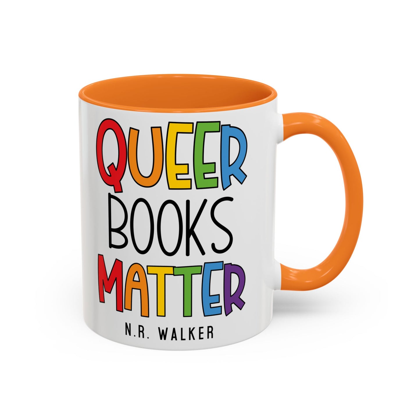 Colorful Queer Books Matter Mug - LGBTQ+ Pride Ceramic Coffee Cup