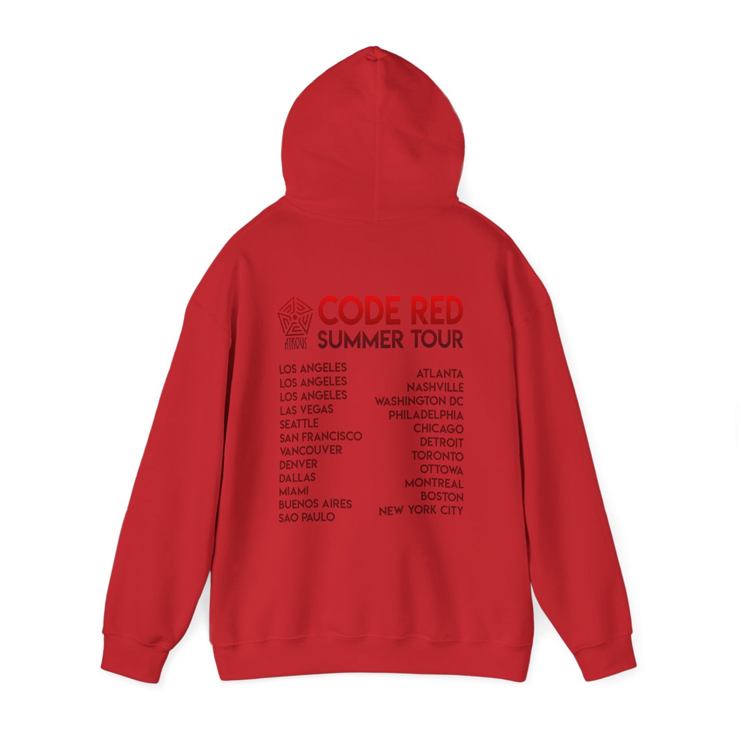 Atrous Code Red Unisex Heavy Blend™ Hooded Sweatshirt - print front and back