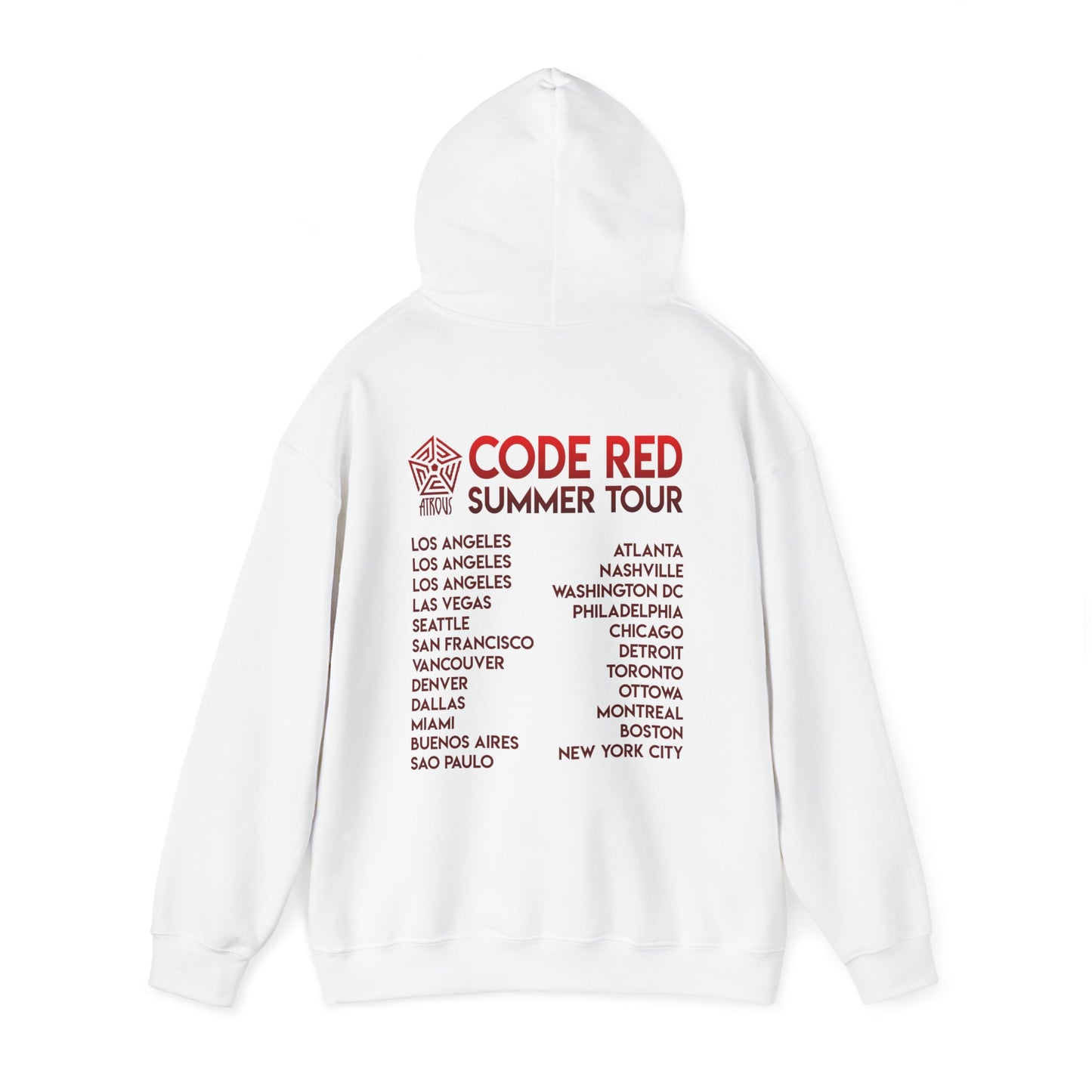 Atrous Code Red Unisex Heavy Blend™ Hooded Sweatshirt - print front and back