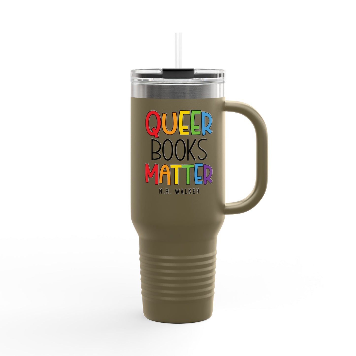 Queer Books Matter Travel Mug | 40oz Insulated Mug