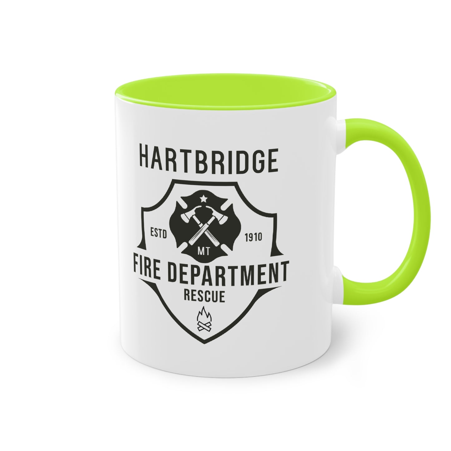 Hartbridge Fire Dept coffee mug - Two-Tone Coffee Mug, 11oz