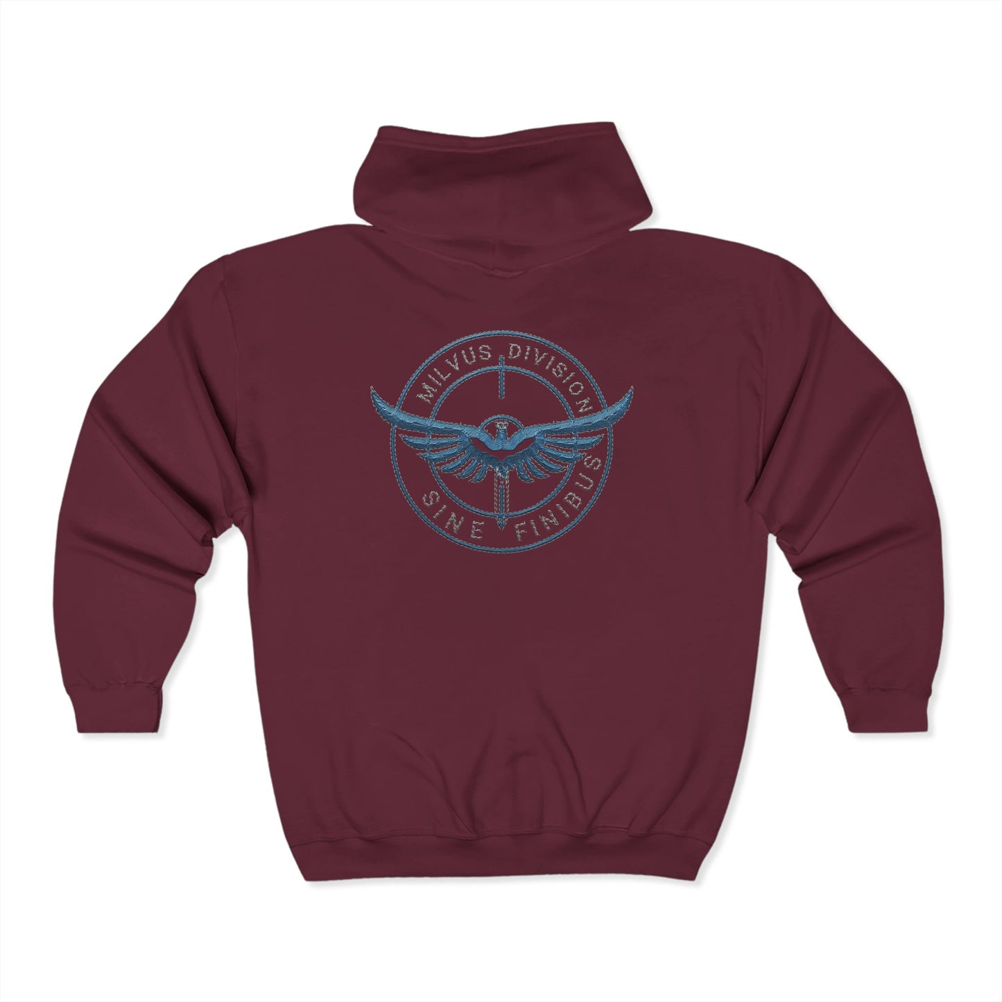 Milvus Division Logo Unisex Full Zip Hoodie