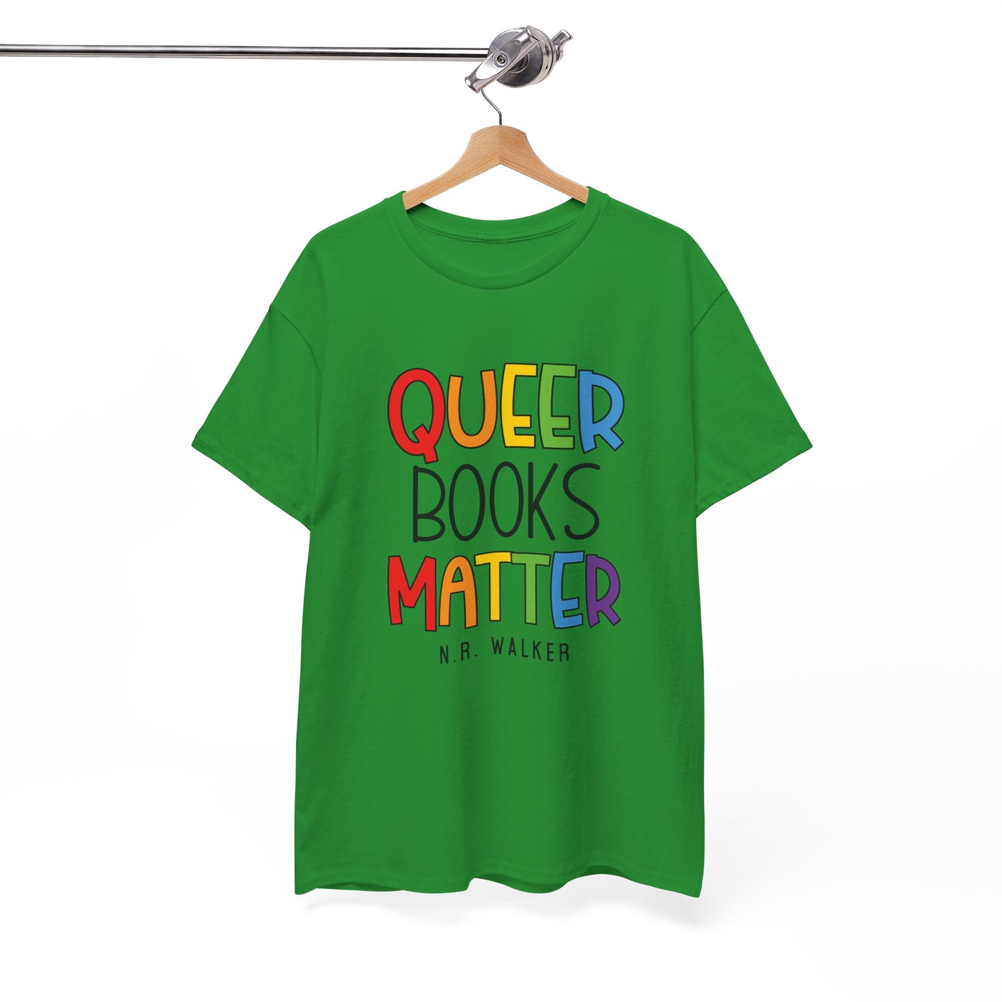 Queer Books Matter Tee, Unisex Heavy Cotton Tee for LGBTQ+ Readers