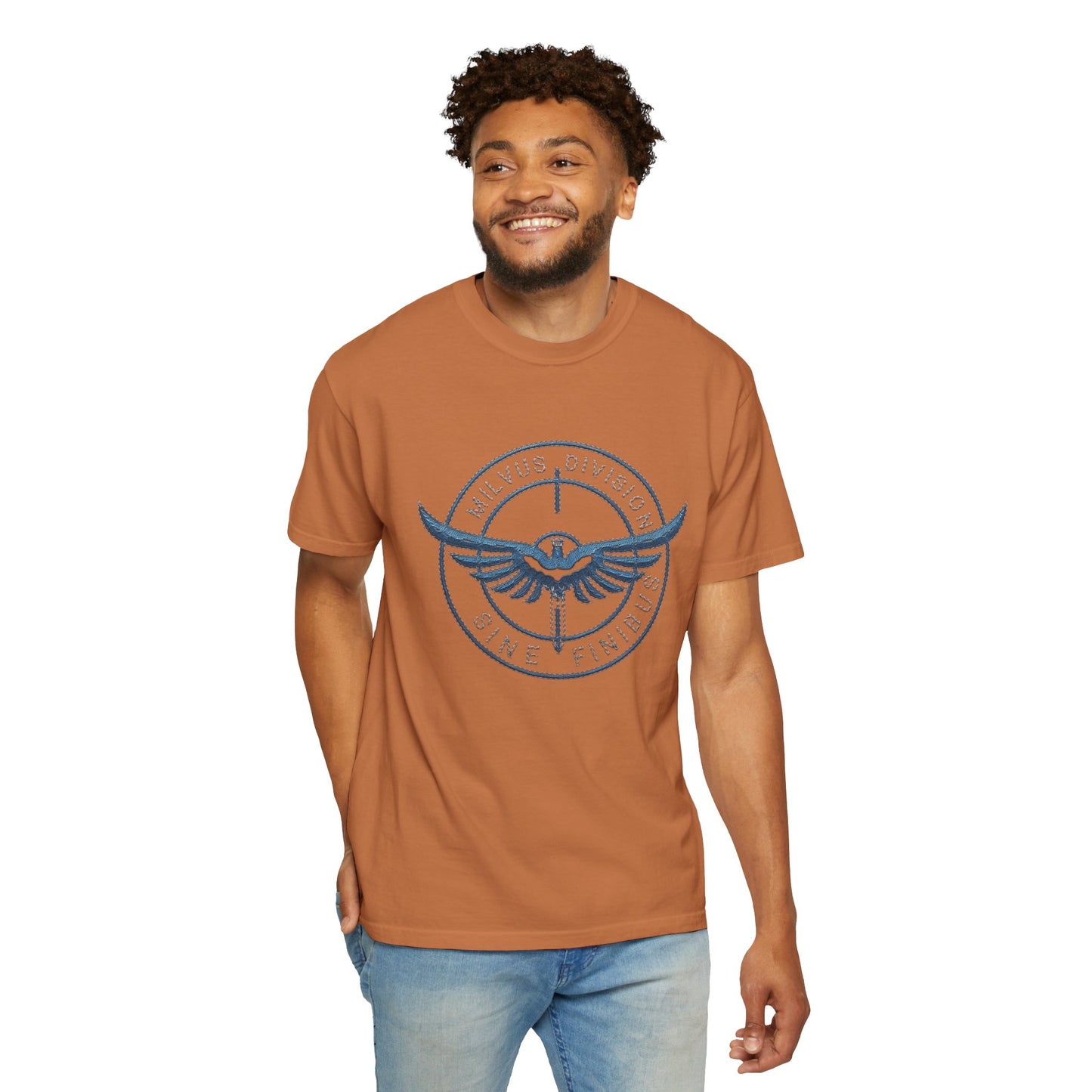 Milvus Division Logo Unisex Garment-Dyed T-Shirt