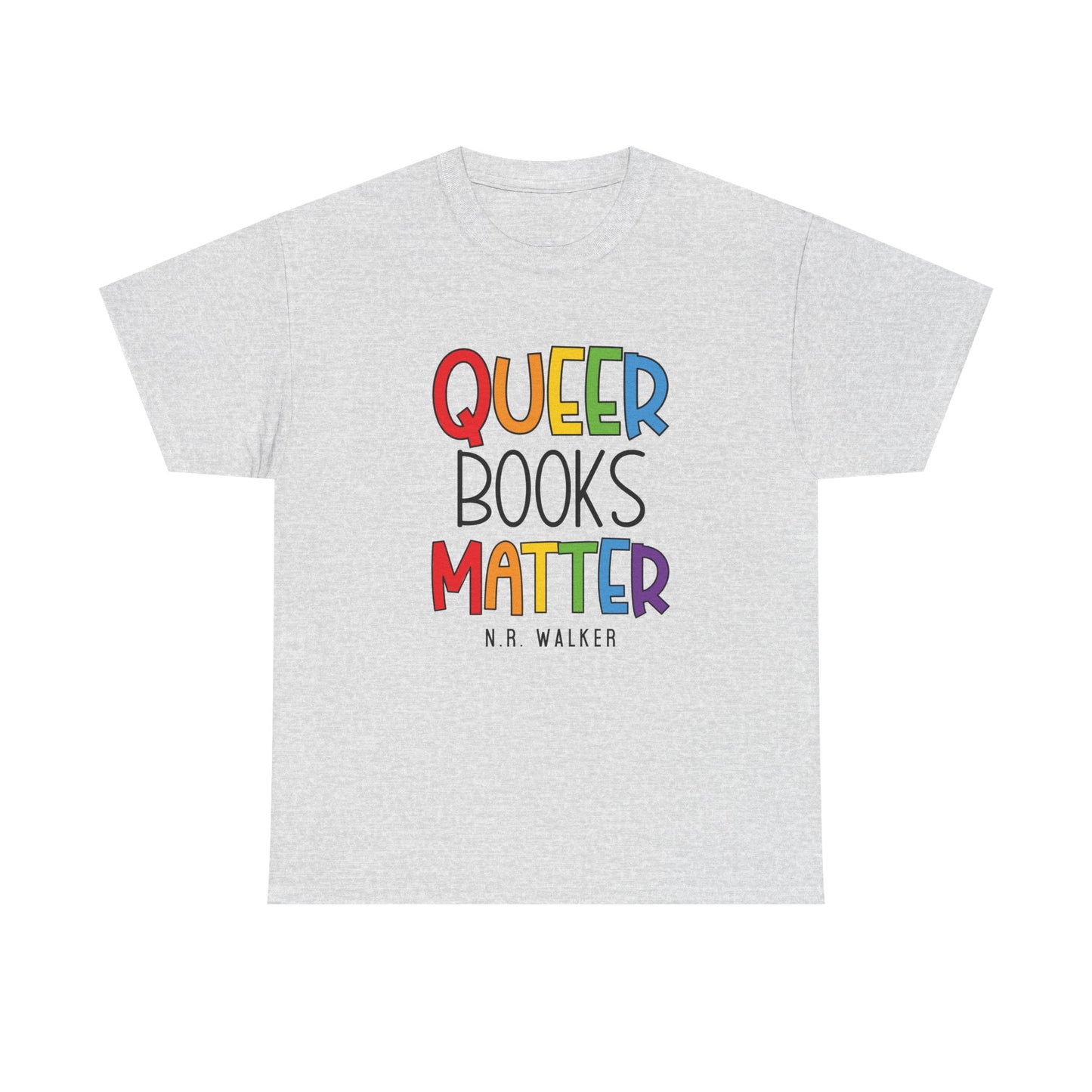 Queer Books Matter Tee, Unisex Heavy Cotton Tee for LGBTQ+ Readers