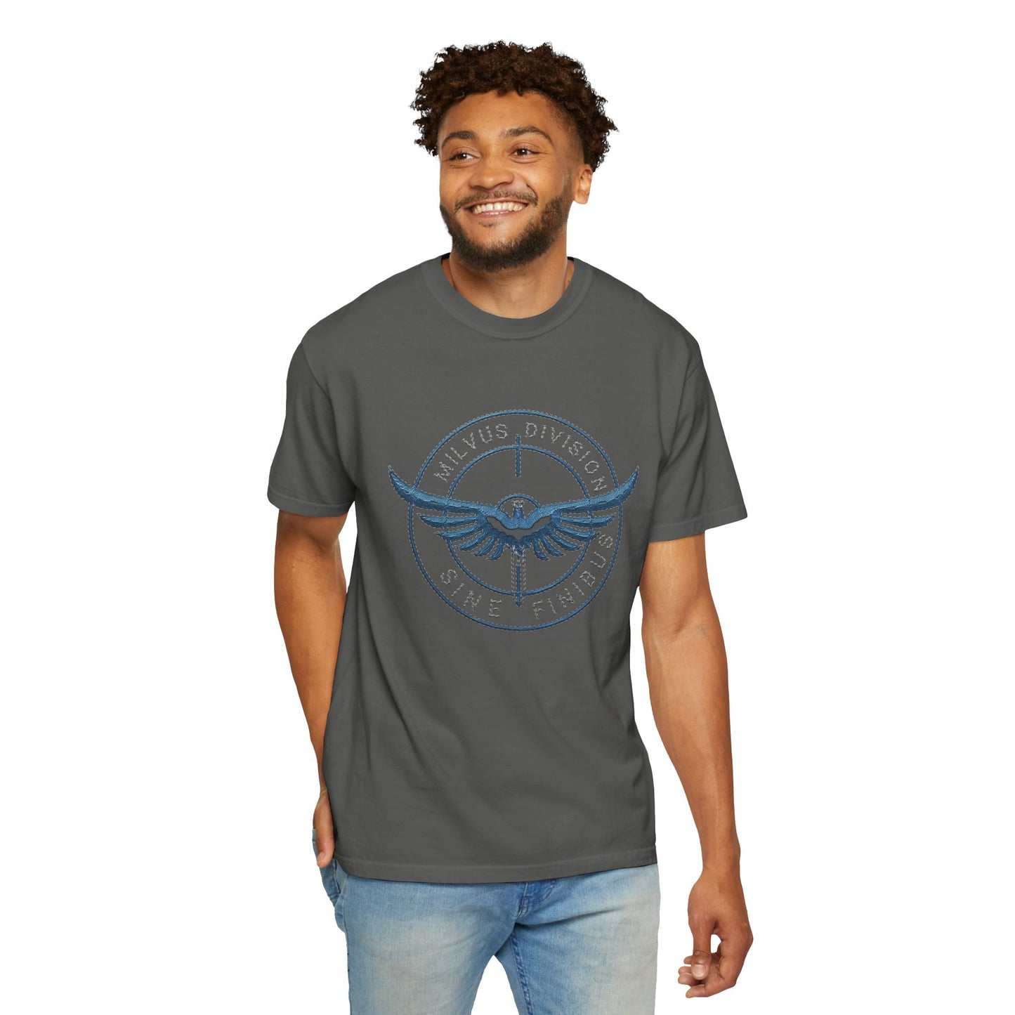 Milvus Division Logo Unisex Garment-Dyed T-Shirt