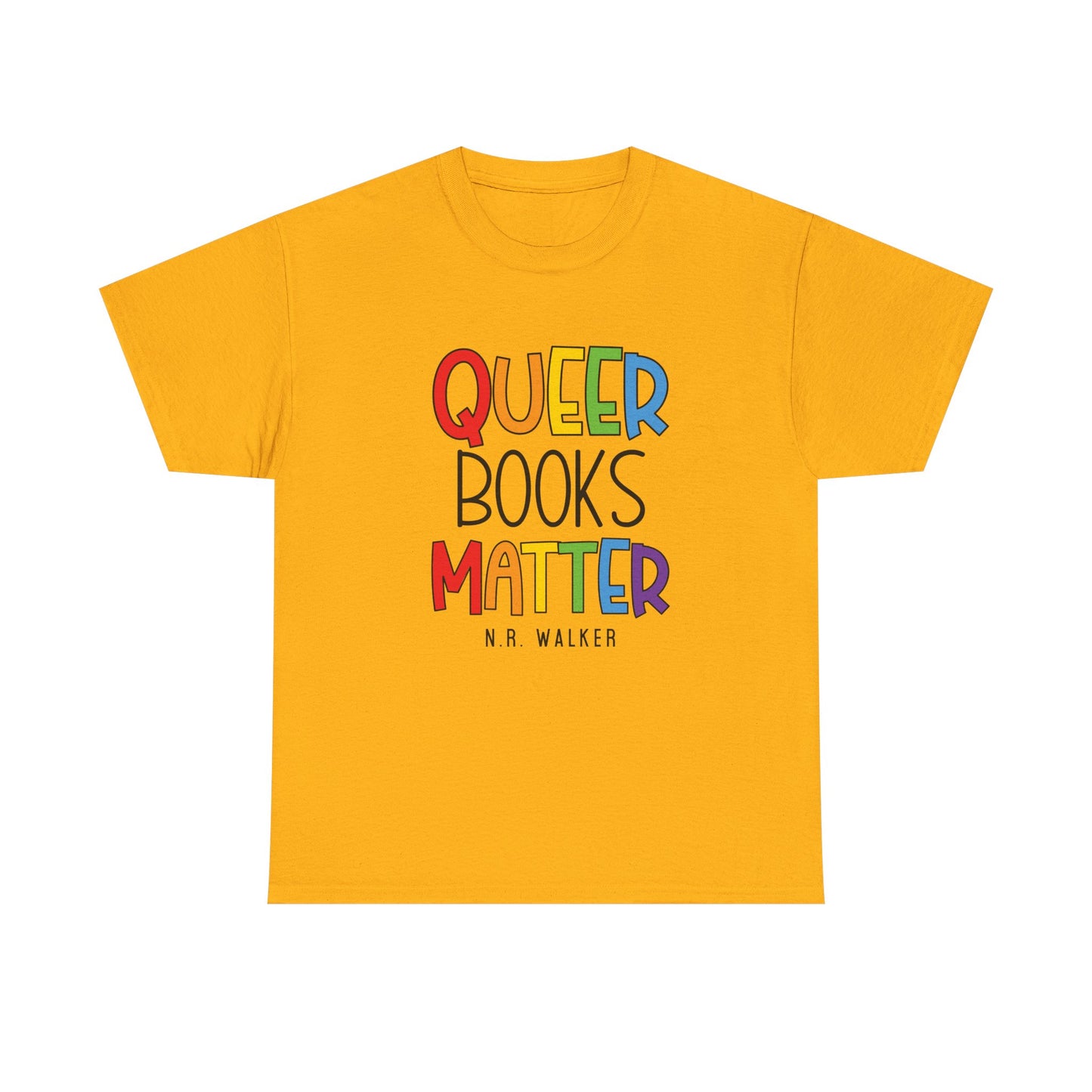 Queer Books Matter Tee, Unisex Heavy Cotton Tee for LGBTQ+ Readers