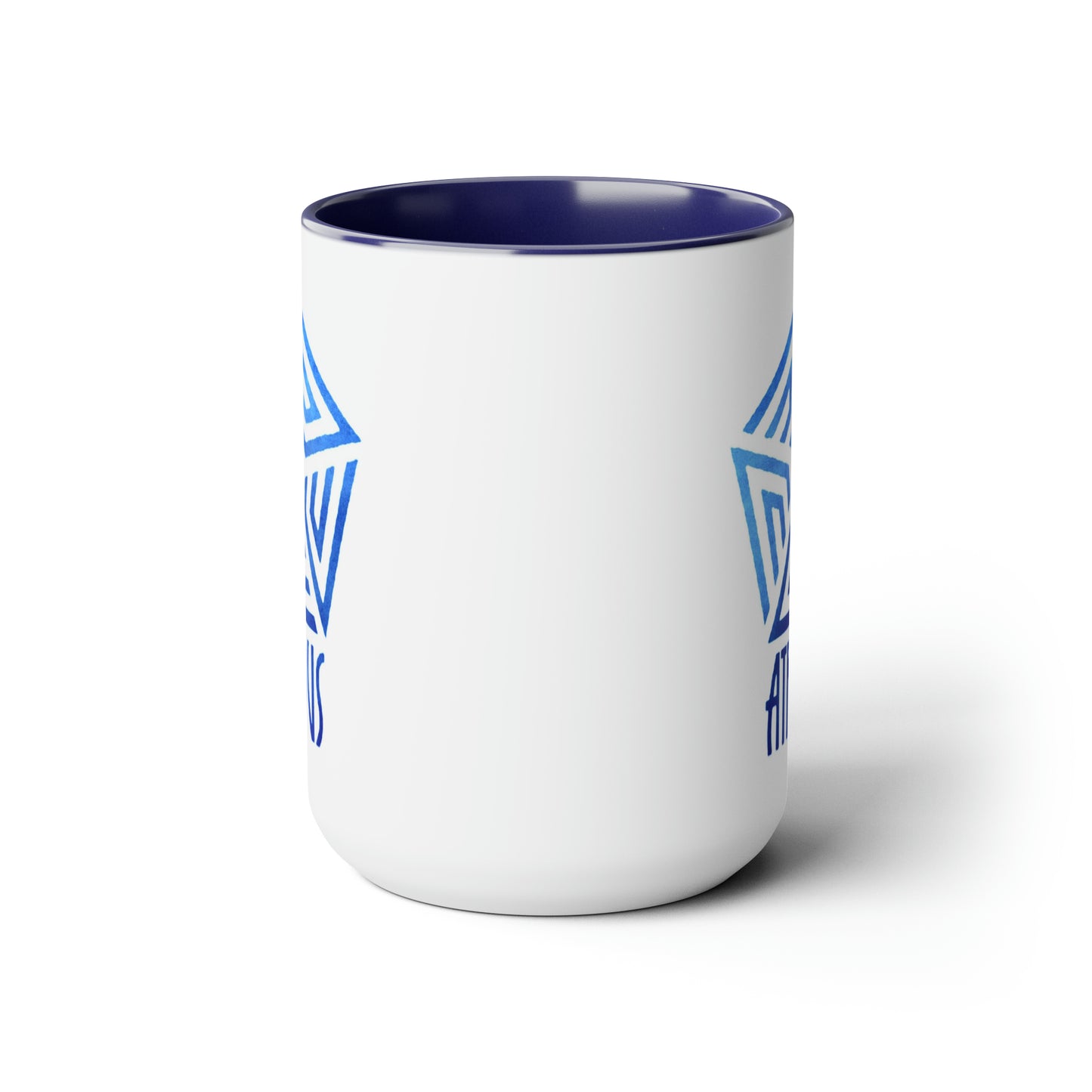 Atrous Code Blue Two-Tone Coffee Mugs, 15oz