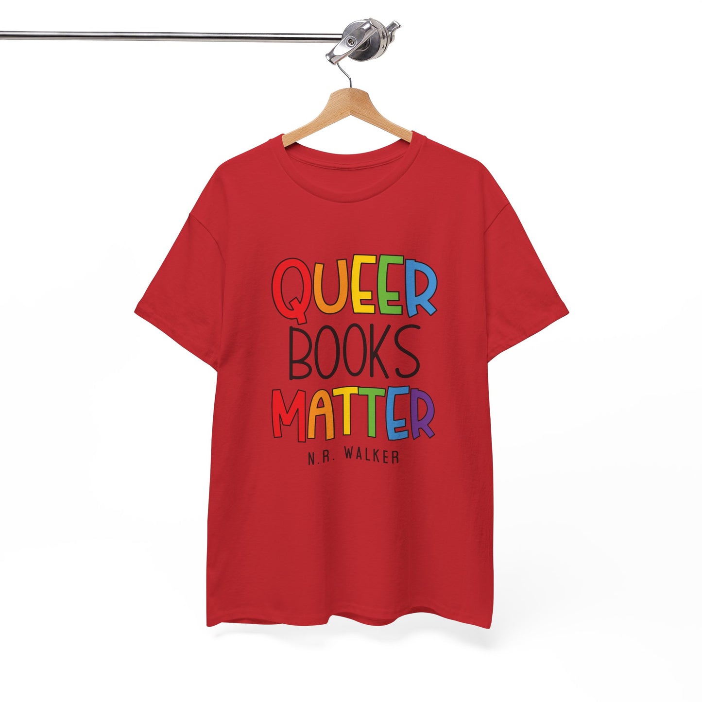 Queer Books Matter Tee, Unisex Heavy Cotton Tee for LGBTQ+ Readers