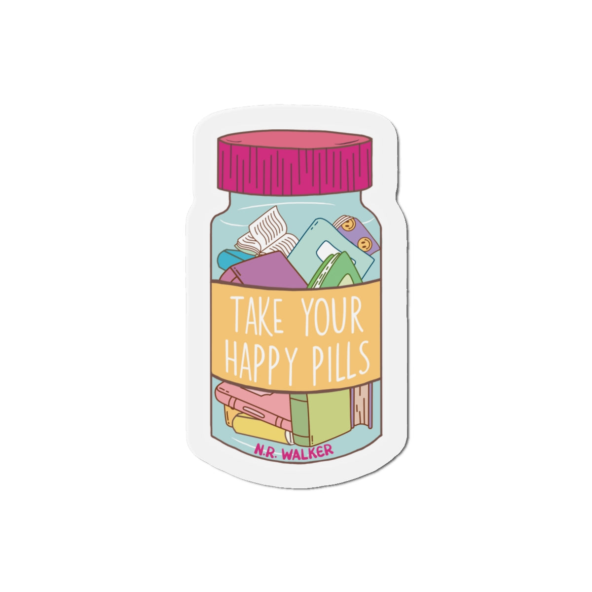 Books are my happy pills - Die-Cut Magnets