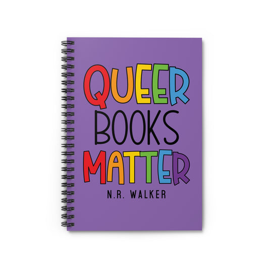 Queer Books Matter Spiral Notebook (lined paper)