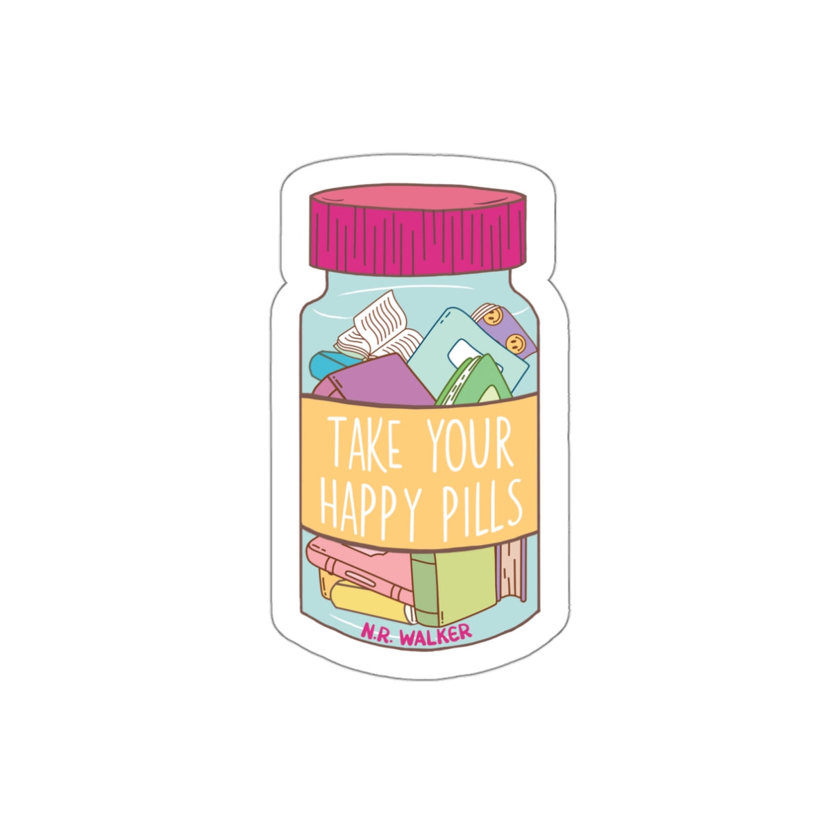 Books are my happy pills - Die-Cut Stickers