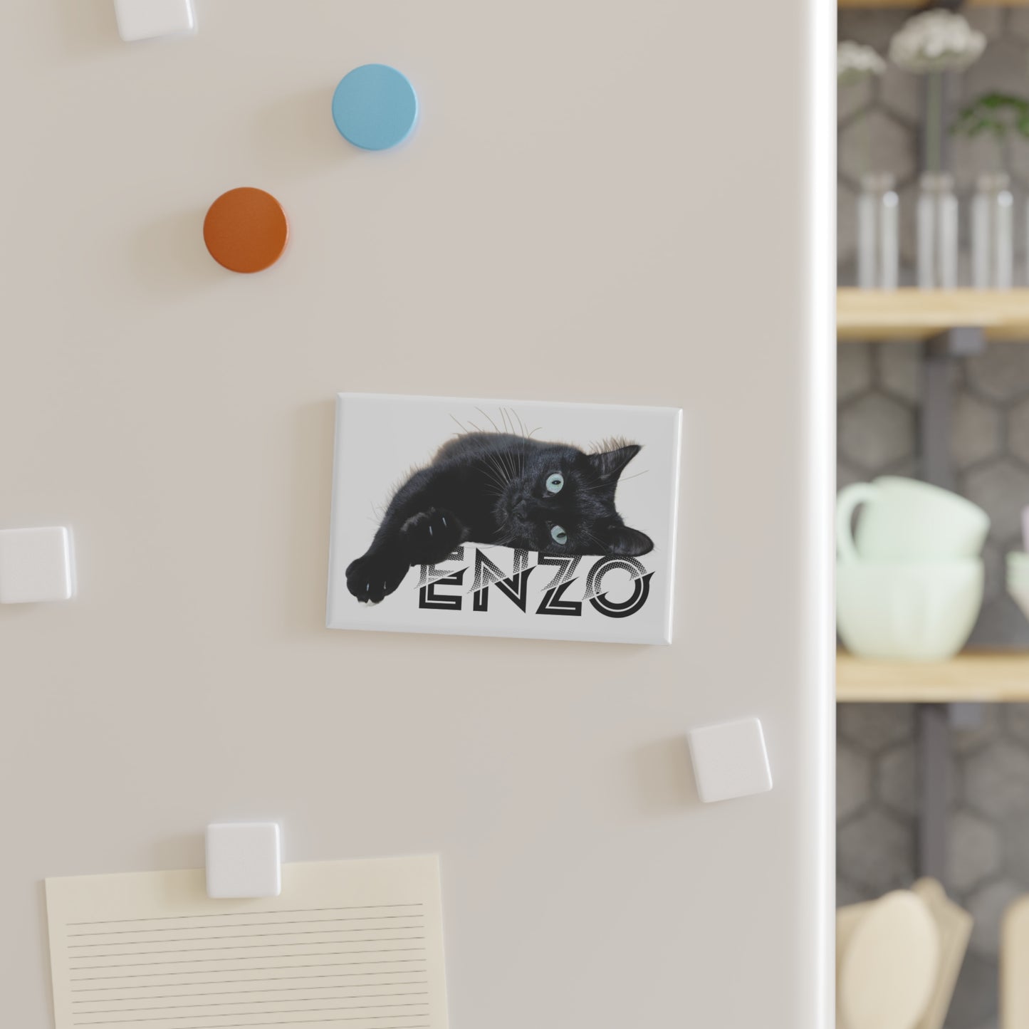 Enzo Button Magnet, Rectangle