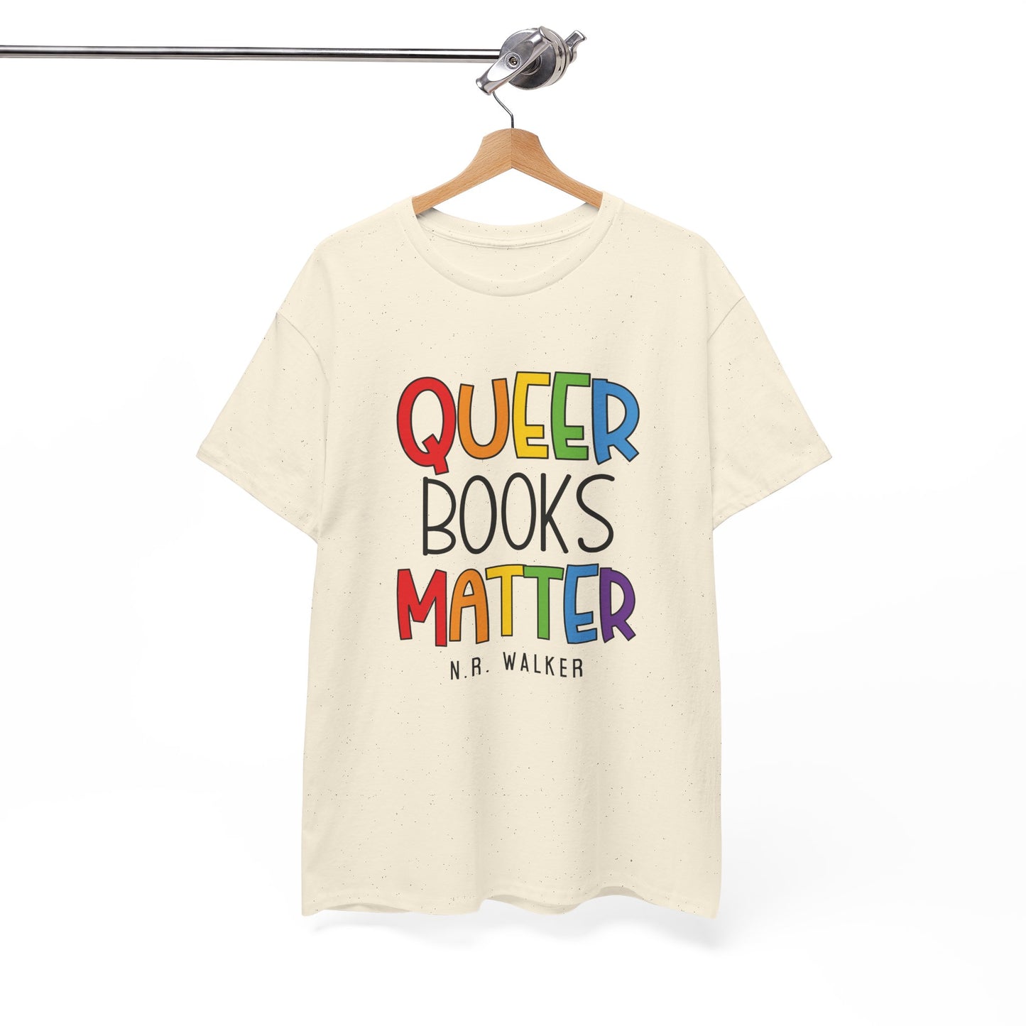 Queer Books Matter Tee, Unisex Heavy Cotton Tee for LGBTQ+ Readers