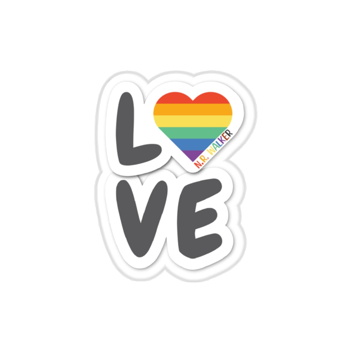 LOVE Author Die-Cut Stickers