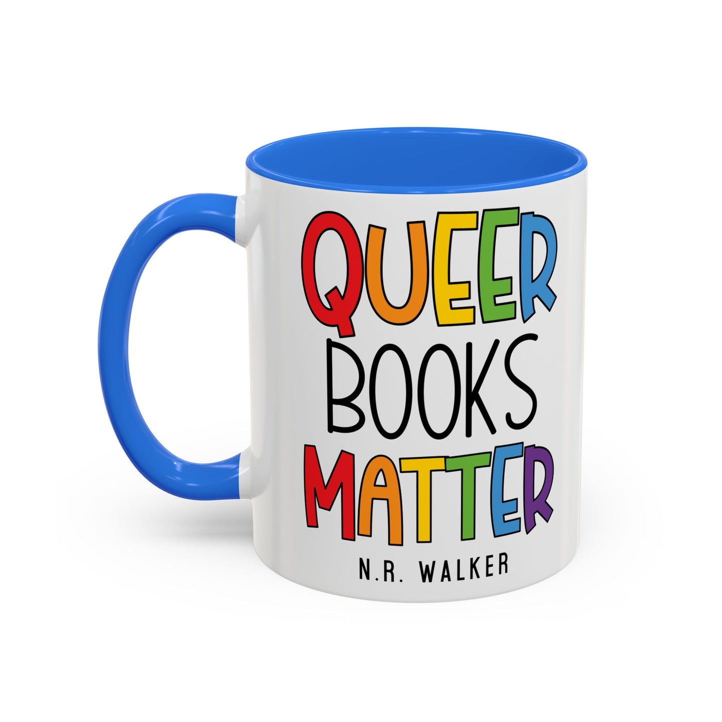 Colorful Queer Books Matter Mug - LGBTQ+ Pride Ceramic Coffee Cup