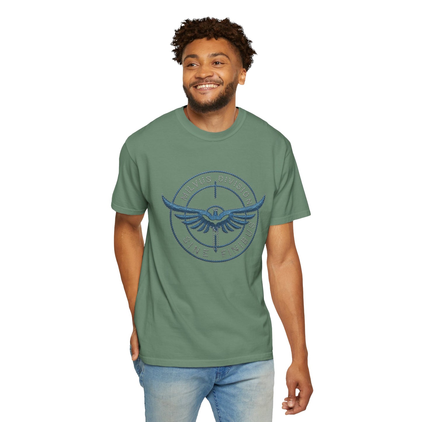 Milvus Division Logo Unisex Garment-Dyed T-Shirt