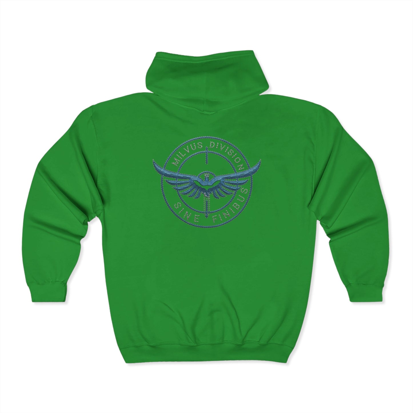 Milvus Division Logo Unisex Full Zip Hoodie