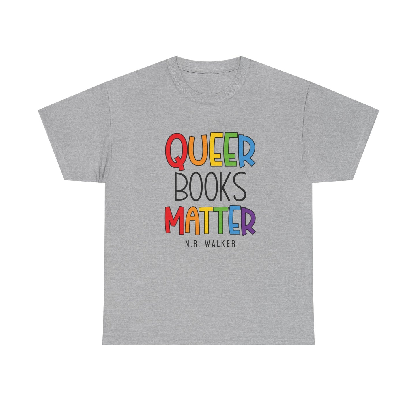 Queer Books Matter Tee, Unisex Heavy Cotton Tee for LGBTQ+ Readers