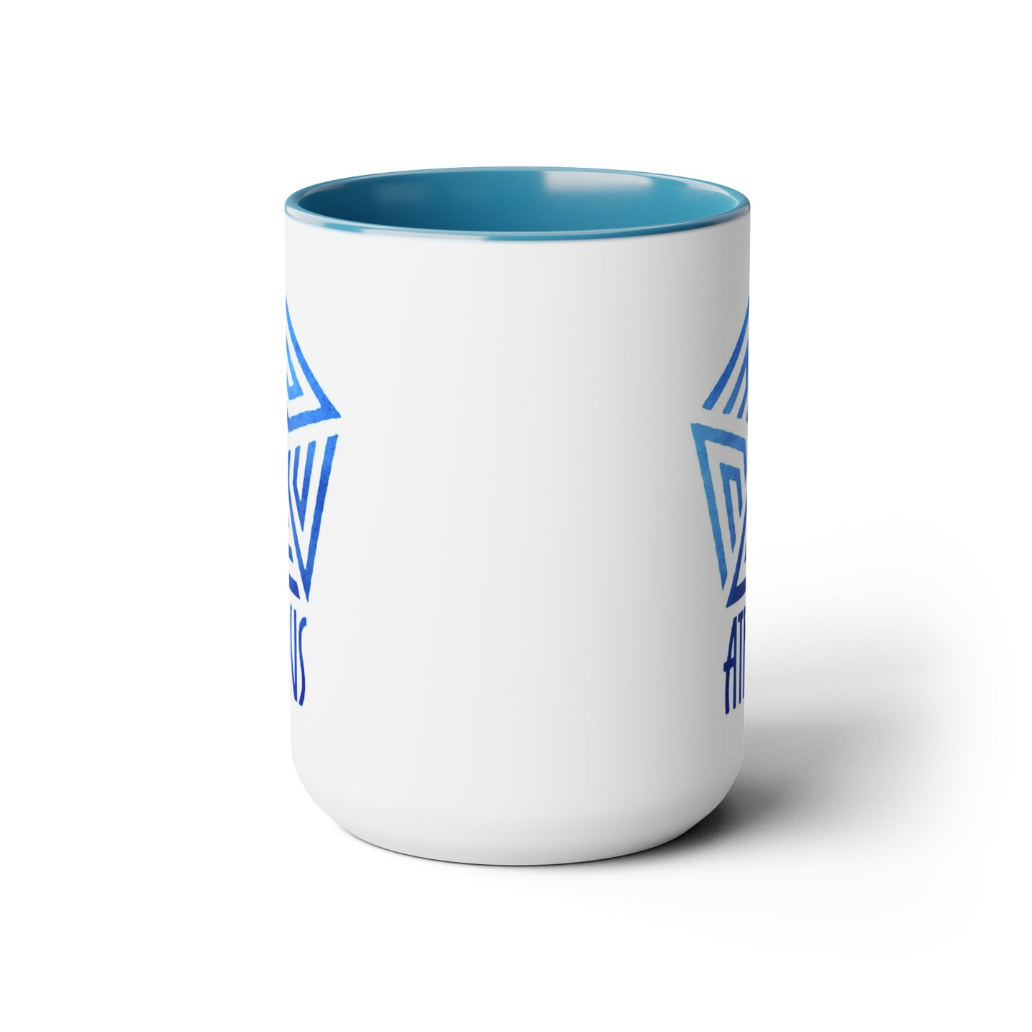 Atrous Code Blue Two-Tone Coffee Mugs, 15oz