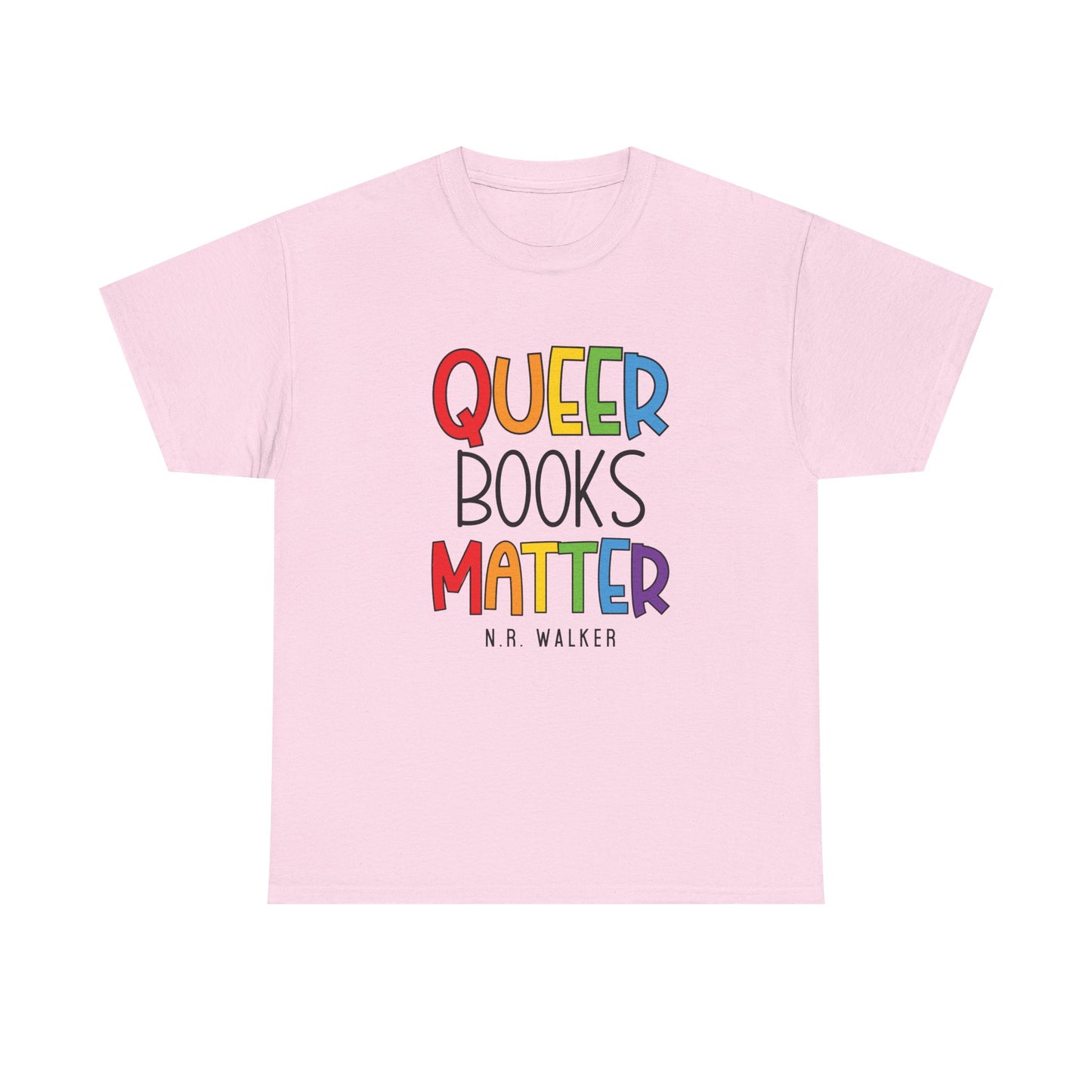 Queer Books Matter Tee, Unisex Heavy Cotton Tee for LGBTQ+ Readers