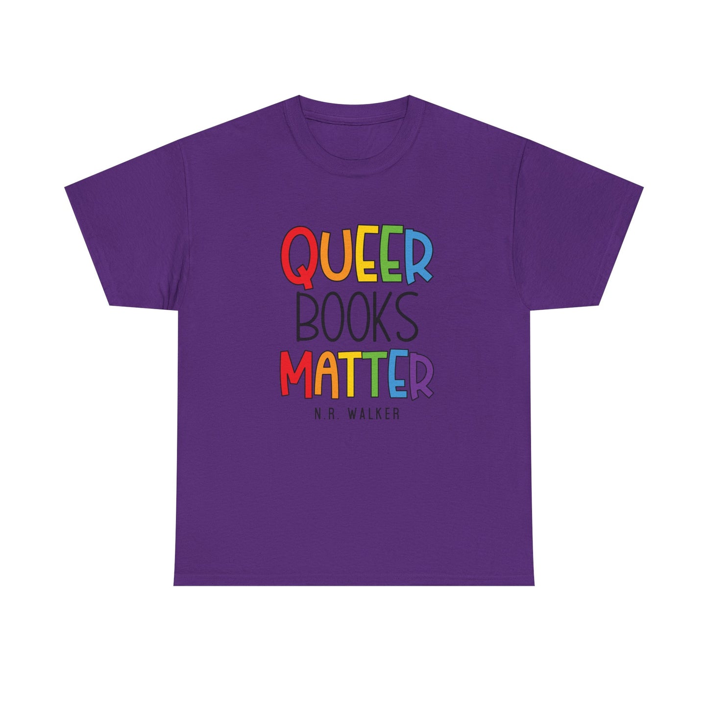 Queer Books Matter Tee, Unisex Heavy Cotton Tee for LGBTQ+ Readers