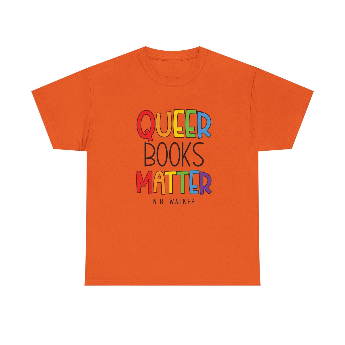 Queer Books Matter Tee, Unisex Heavy Cotton Tee for LGBTQ+ Readers