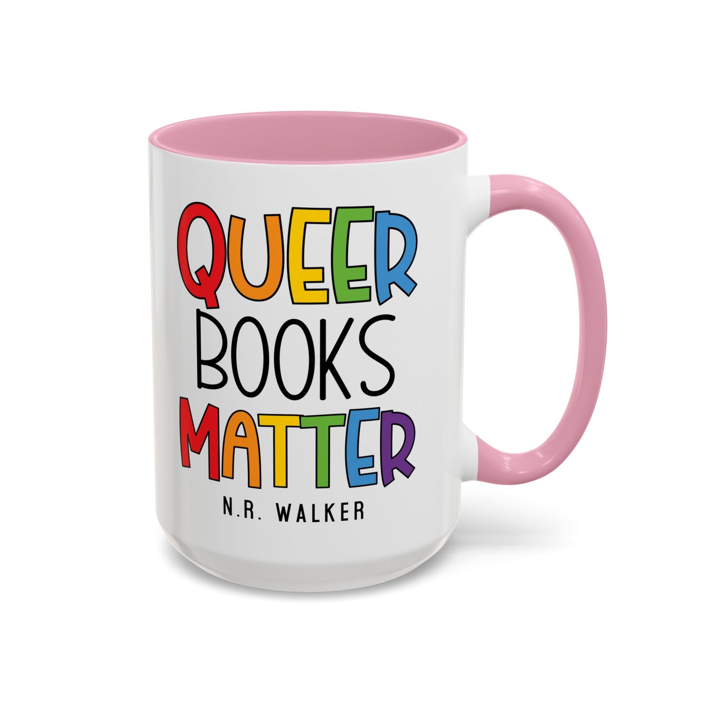 Colorful Queer Books Matter Mug - LGBTQ+ Pride Ceramic Coffee Cup