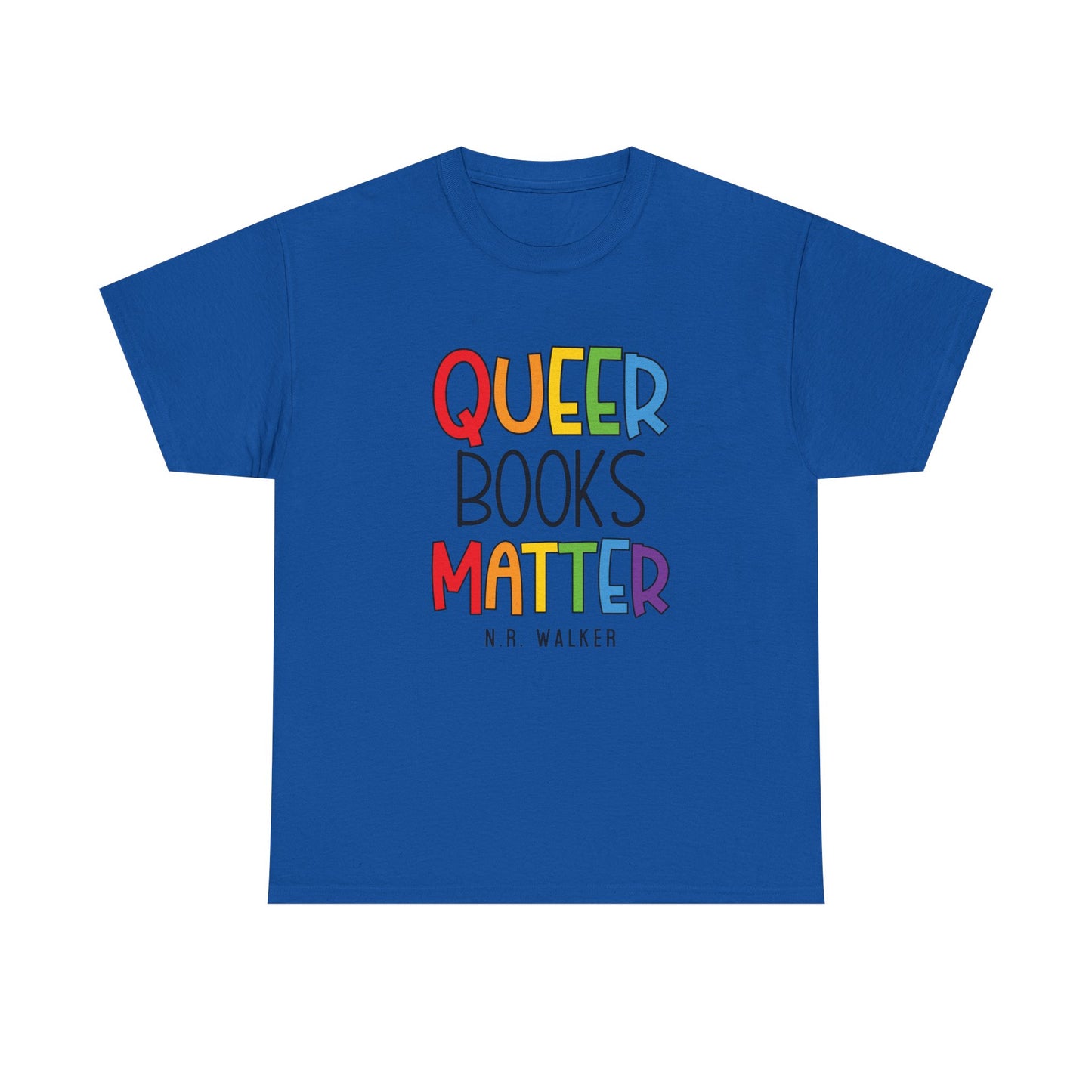 Queer Books Matter Tee, Unisex Heavy Cotton Tee for LGBTQ+ Readers