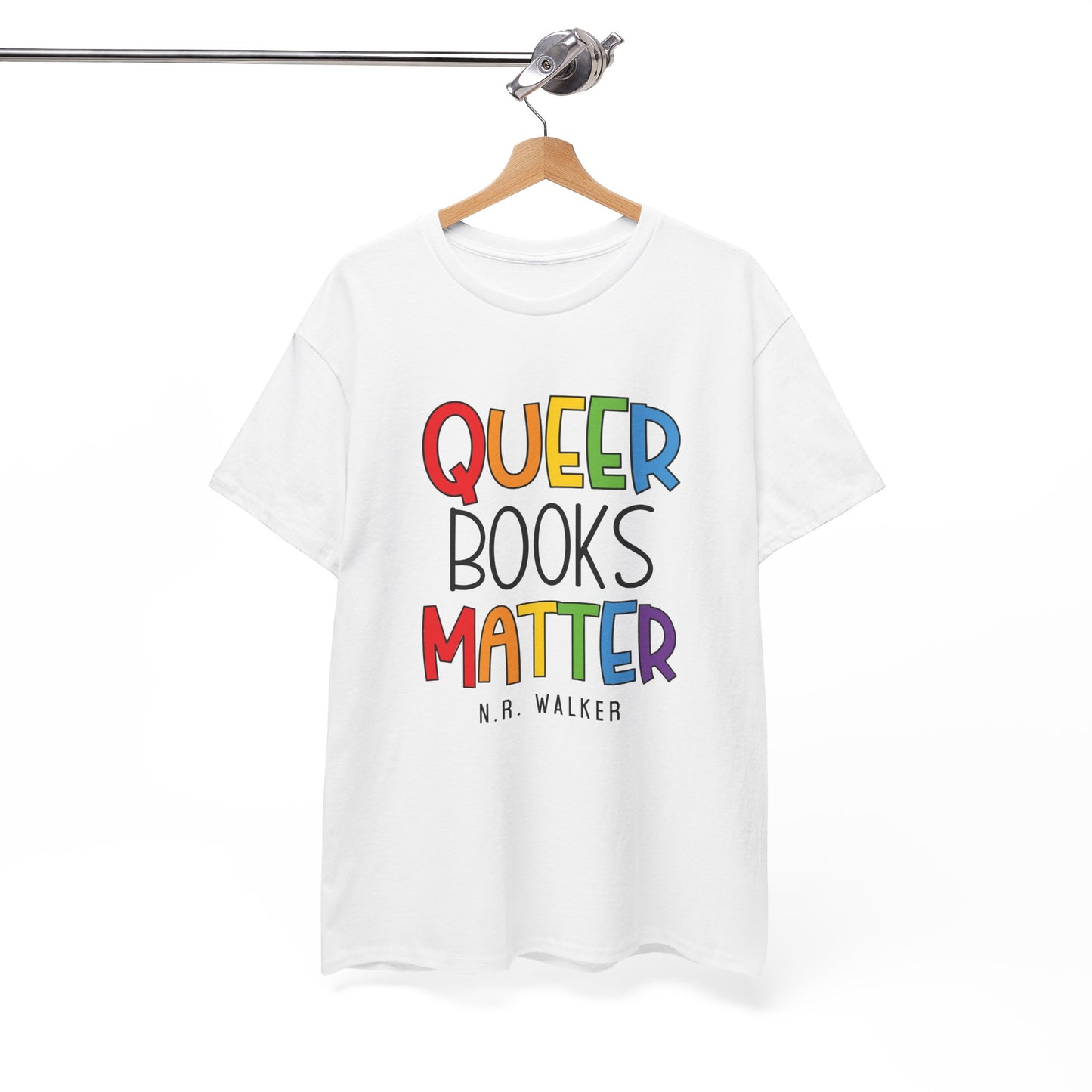 Queer Books Matter Tee, Unisex Heavy Cotton Tee for LGBTQ+ Readers