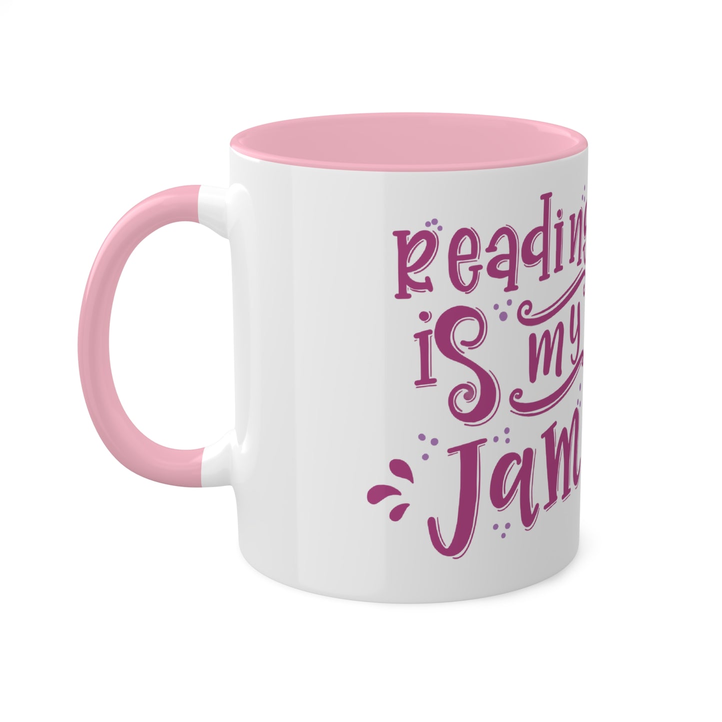 Reading Is My Jam Colorful Mugs, 11oz