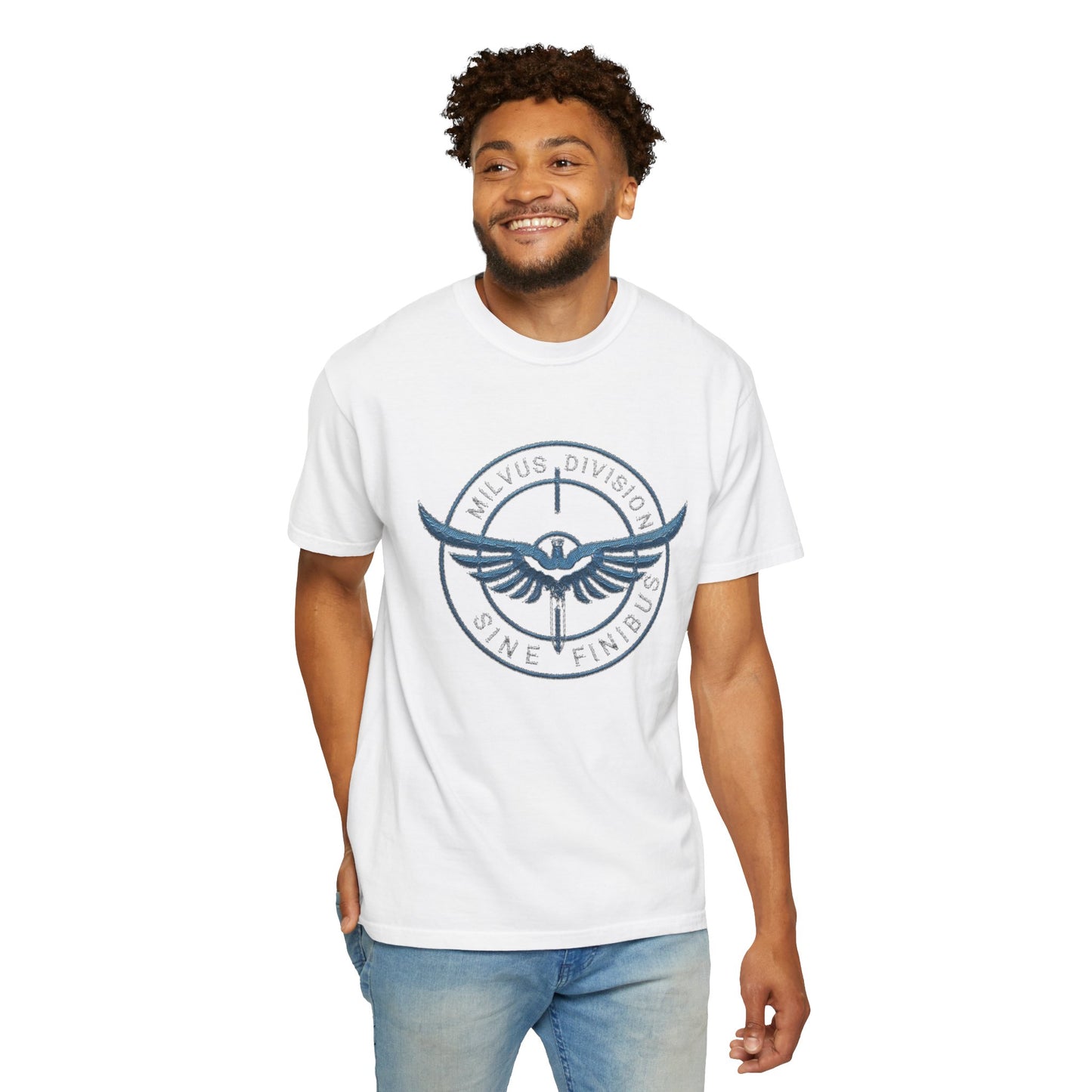 Milvus Division Logo Unisex Garment-Dyed T-Shirt