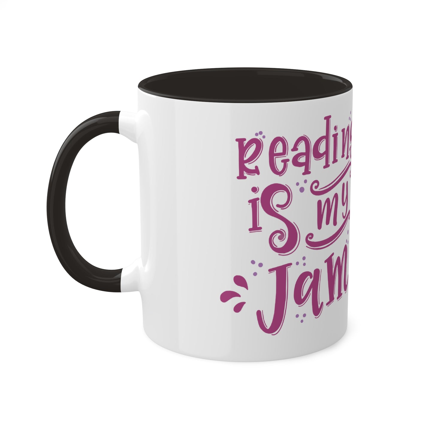 Reading Is My Jam Colorful Mugs, 11oz