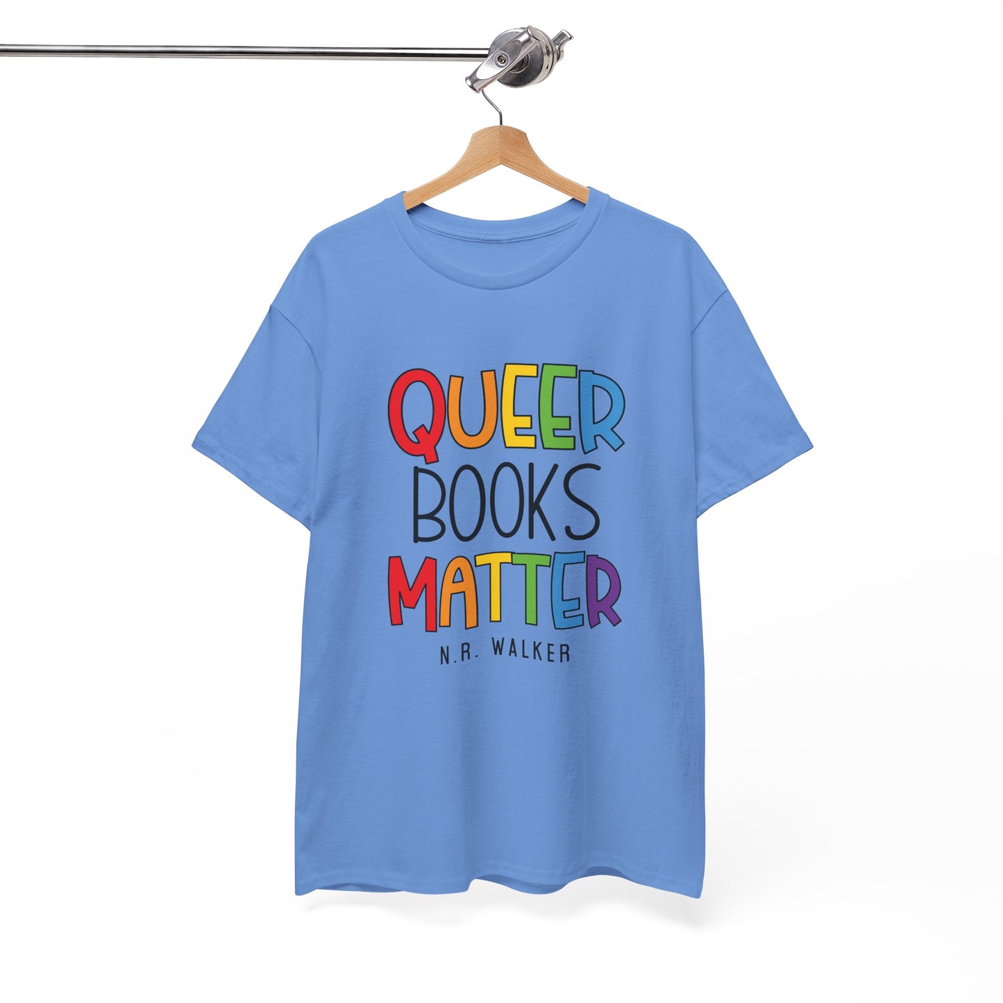 Queer Books Matter Tee, Unisex Heavy Cotton Tee for LGBTQ+ Readers