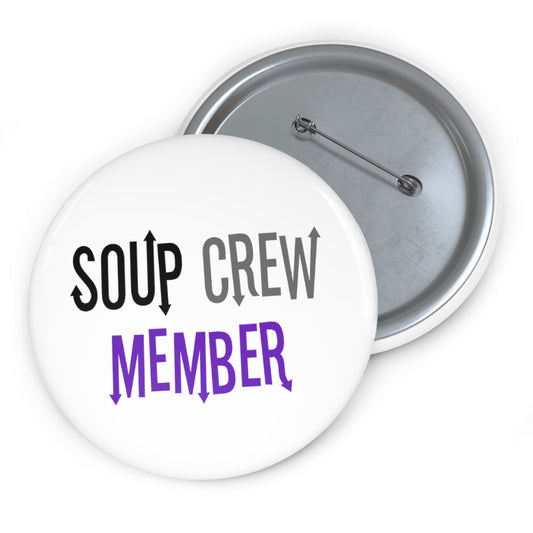 Upside Down Soup Crew Custom Pin Buttons