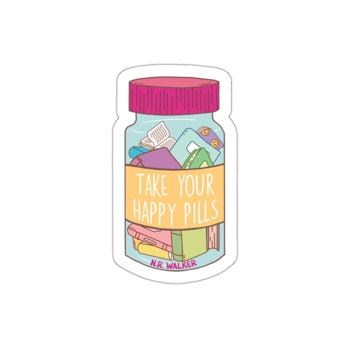 Books are my happy pills - Die-Cut Stickers