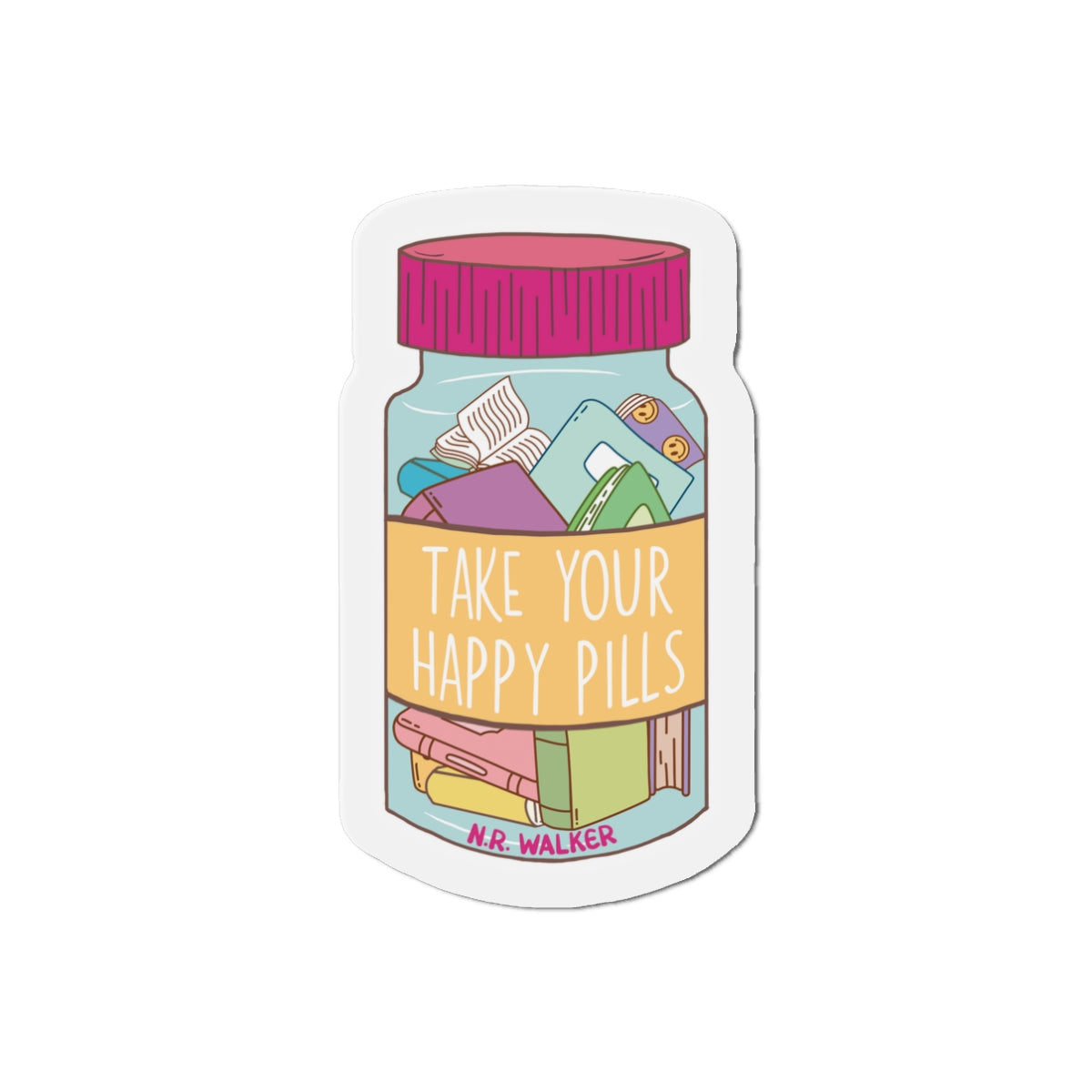 Books are my happy pills - Die-Cut Magnets