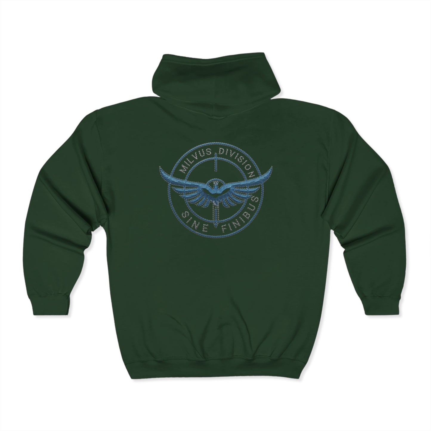 Milvus Division Logo Unisex Full Zip Hoodie
