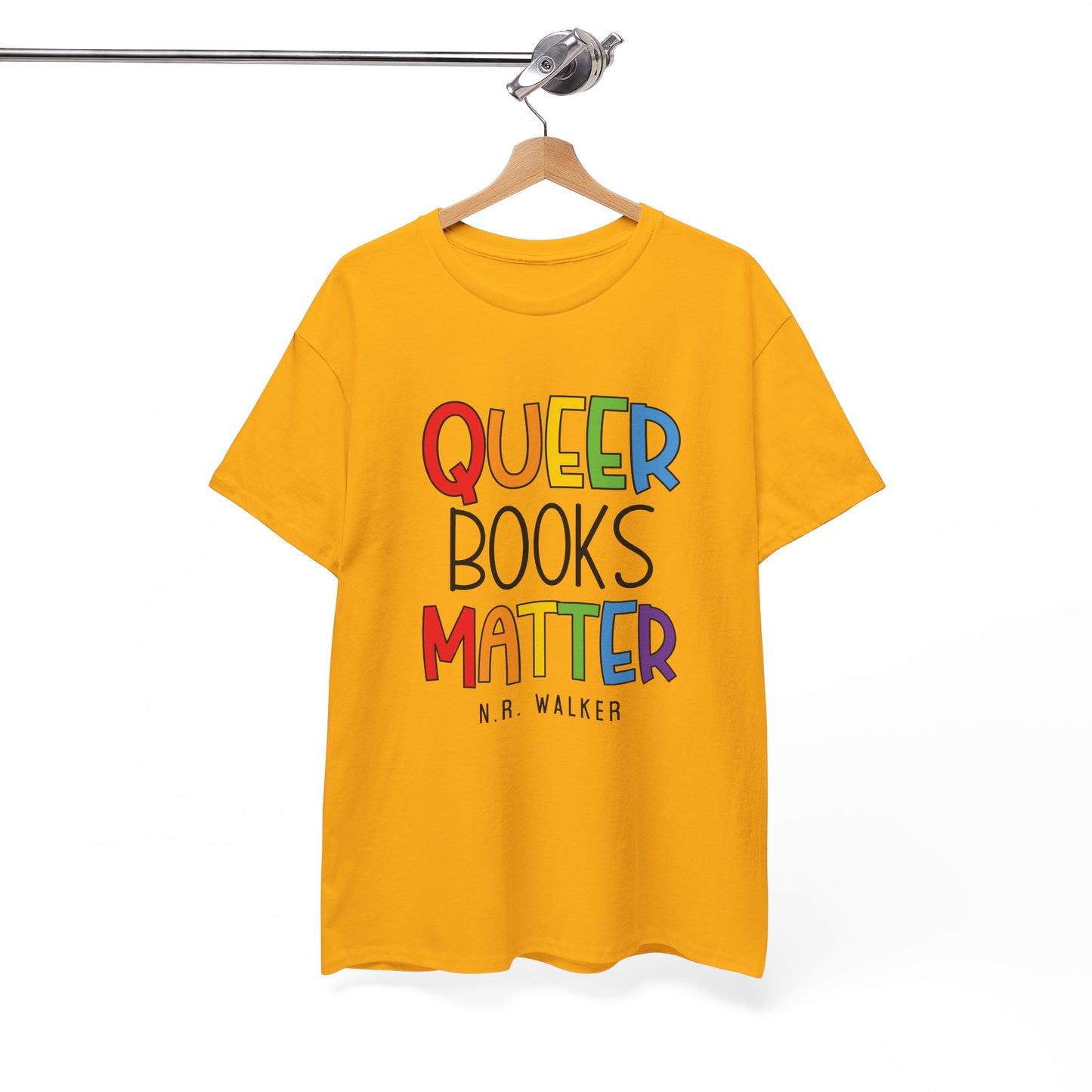 Queer Books Matter Tee, Unisex Heavy Cotton Tee for LGBTQ+ Readers