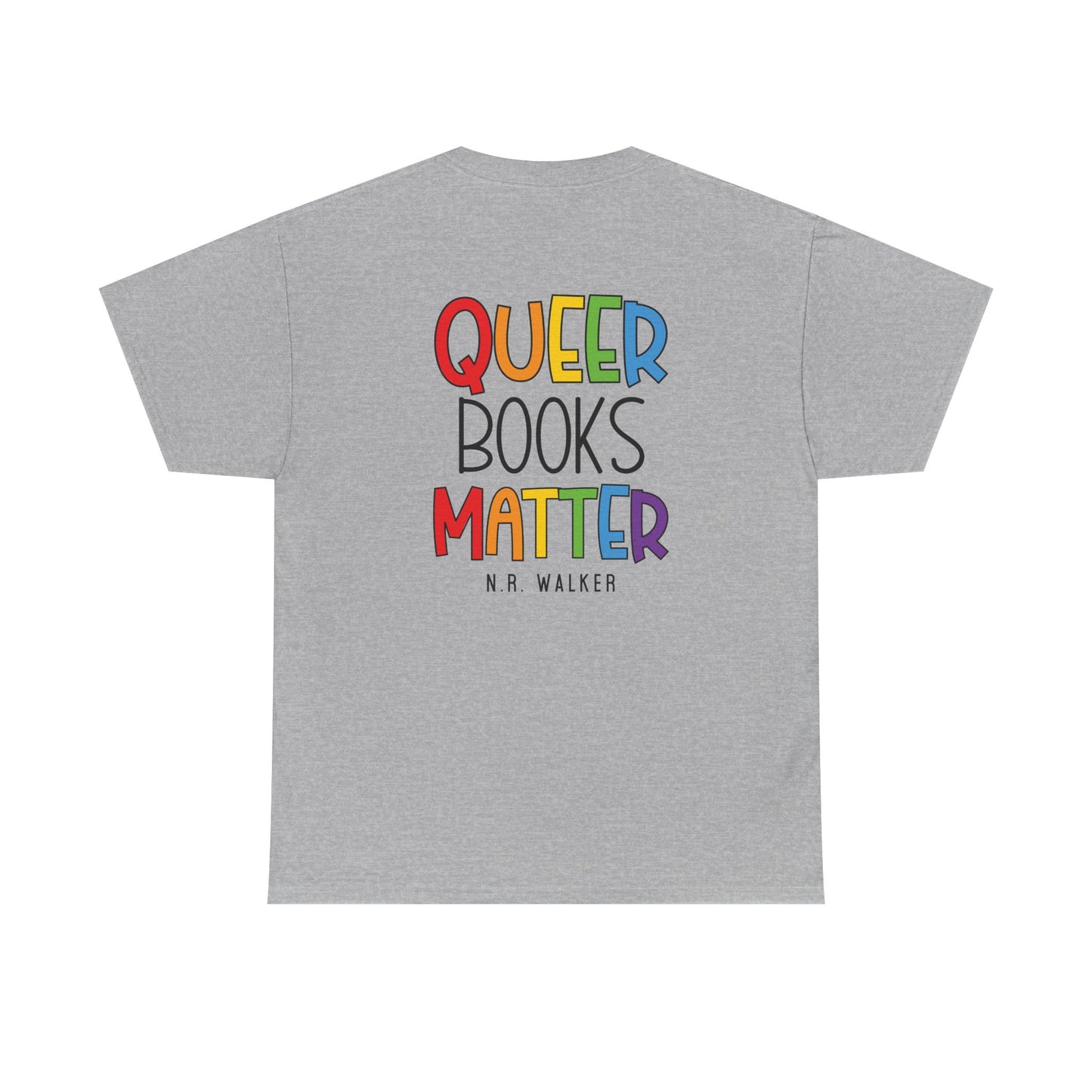 Queer Books Matter Tee, Unisex Heavy Cotton Tee for LGBTQ+ Readers
