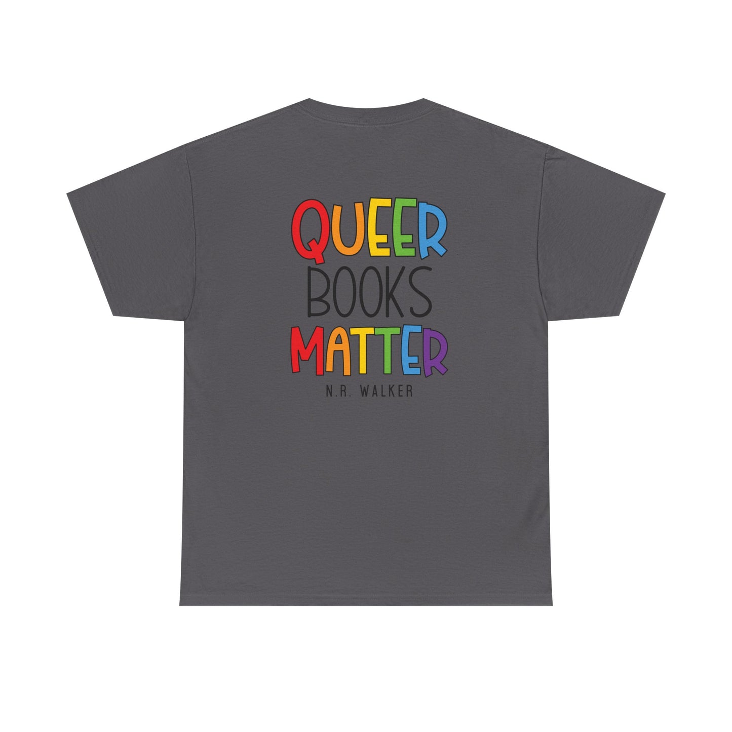Queer Books Matter Tee, Unisex Heavy Cotton Tee for LGBTQ+ Readers