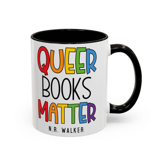 Colorful Queer Books Matter Mug - LGBTQ+ Pride Ceramic Coffee Cup