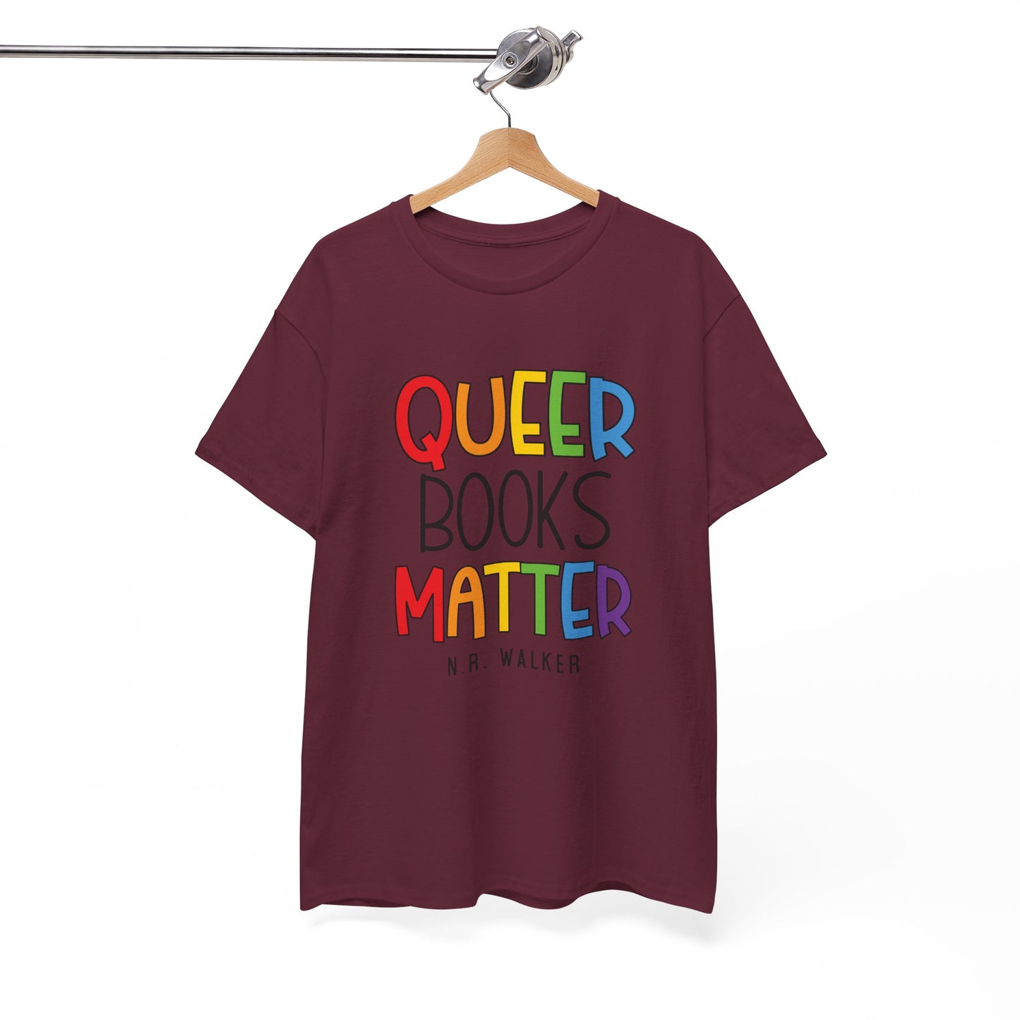 Queer Books Matter Tee, Unisex Heavy Cotton Tee for LGBTQ+ Readers