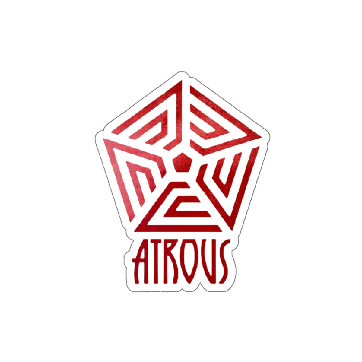 Atrous Code Red Die-Cut Stickers (cut to shape)