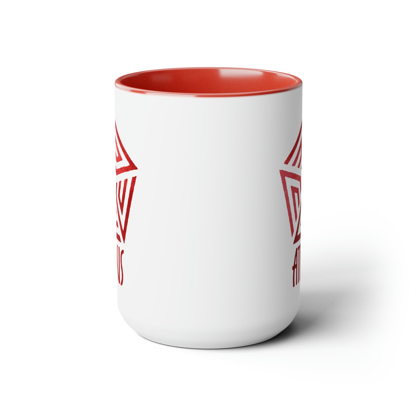 Atrous Code Red Two-Tone Coffee Mugs, 15oz