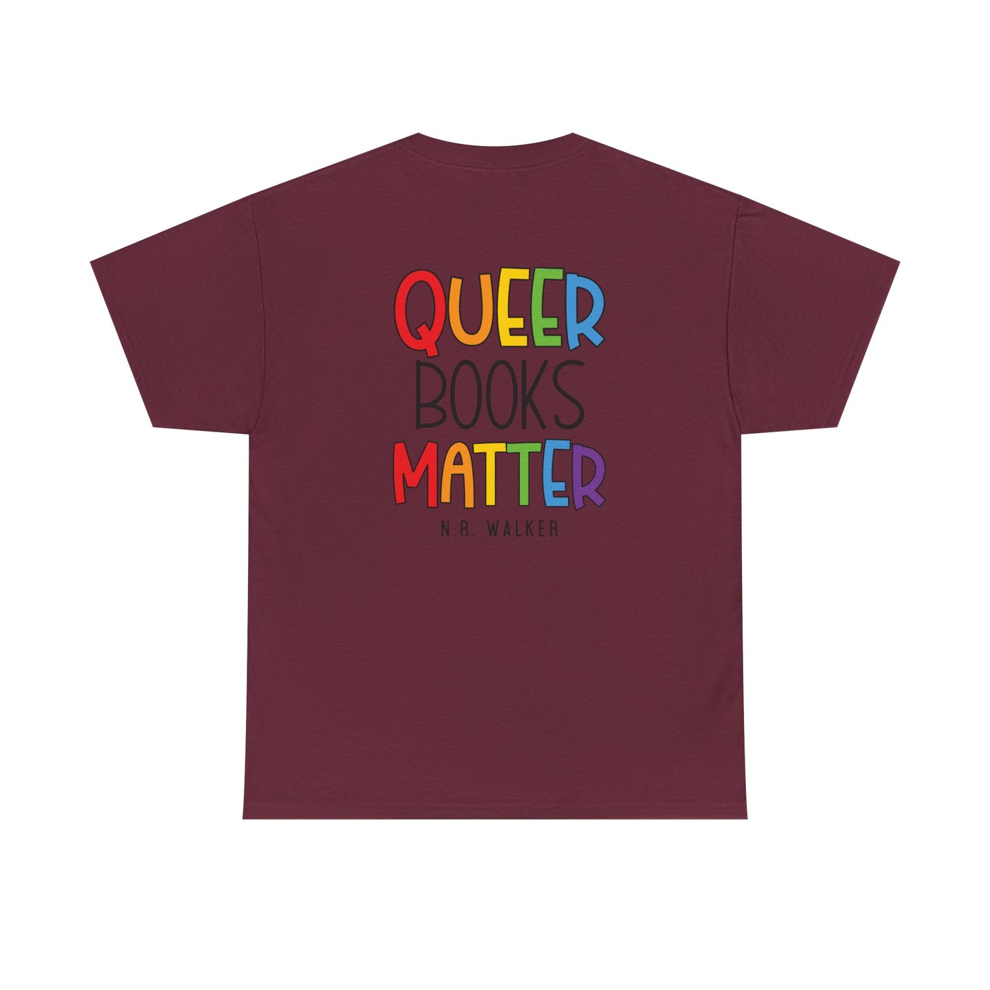 Queer Books Matter Tee, Unisex Heavy Cotton Tee for LGBTQ+ Readers