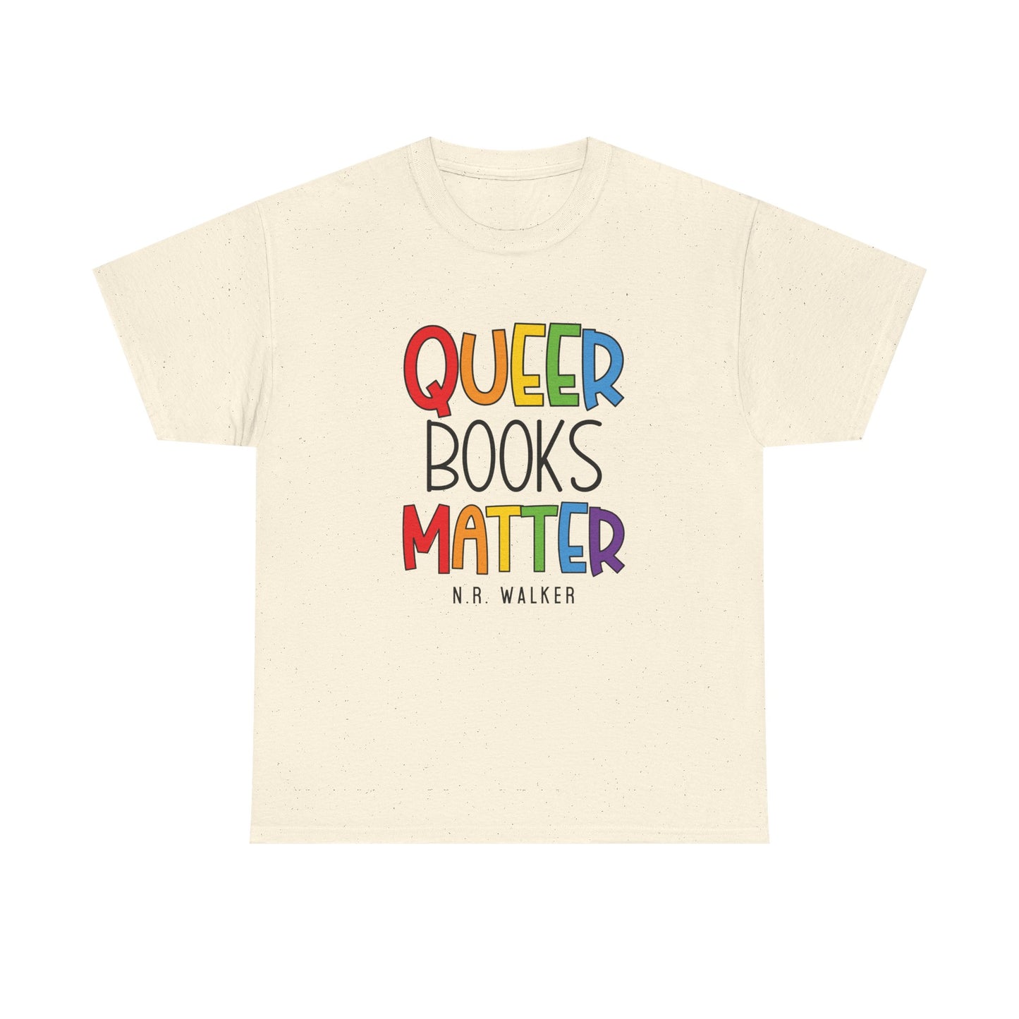 Queer Books Matter Tee, Unisex Heavy Cotton Tee for LGBTQ+ Readers