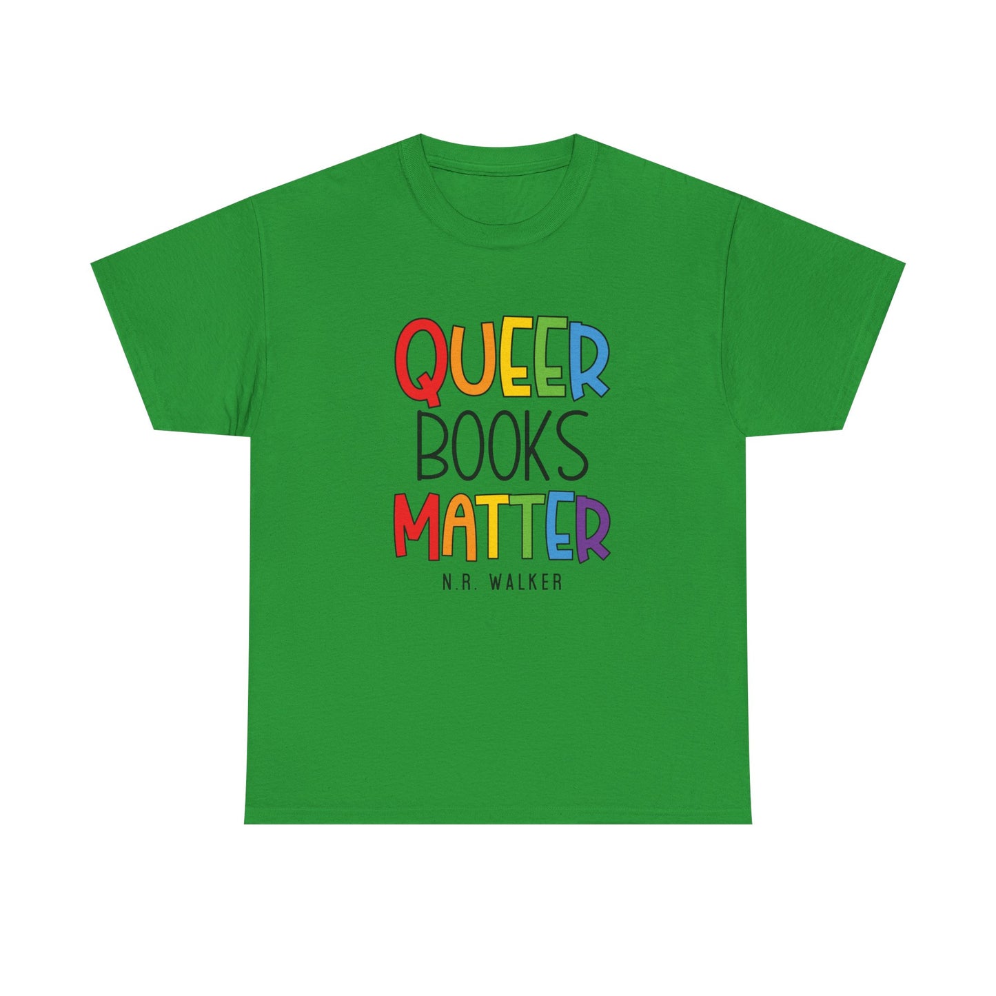 Queer Books Matter Tee, Unisex Heavy Cotton Tee for LGBTQ+ Readers