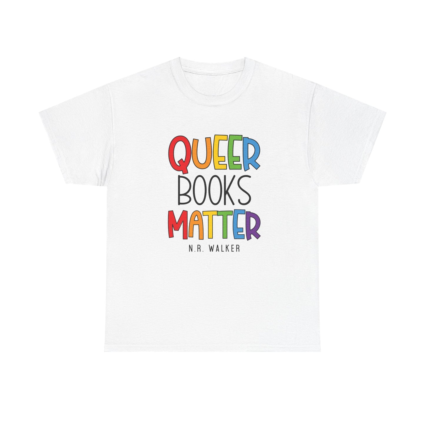 Queer Books Matter Tee, Unisex Heavy Cotton Tee for LGBTQ+ Readers