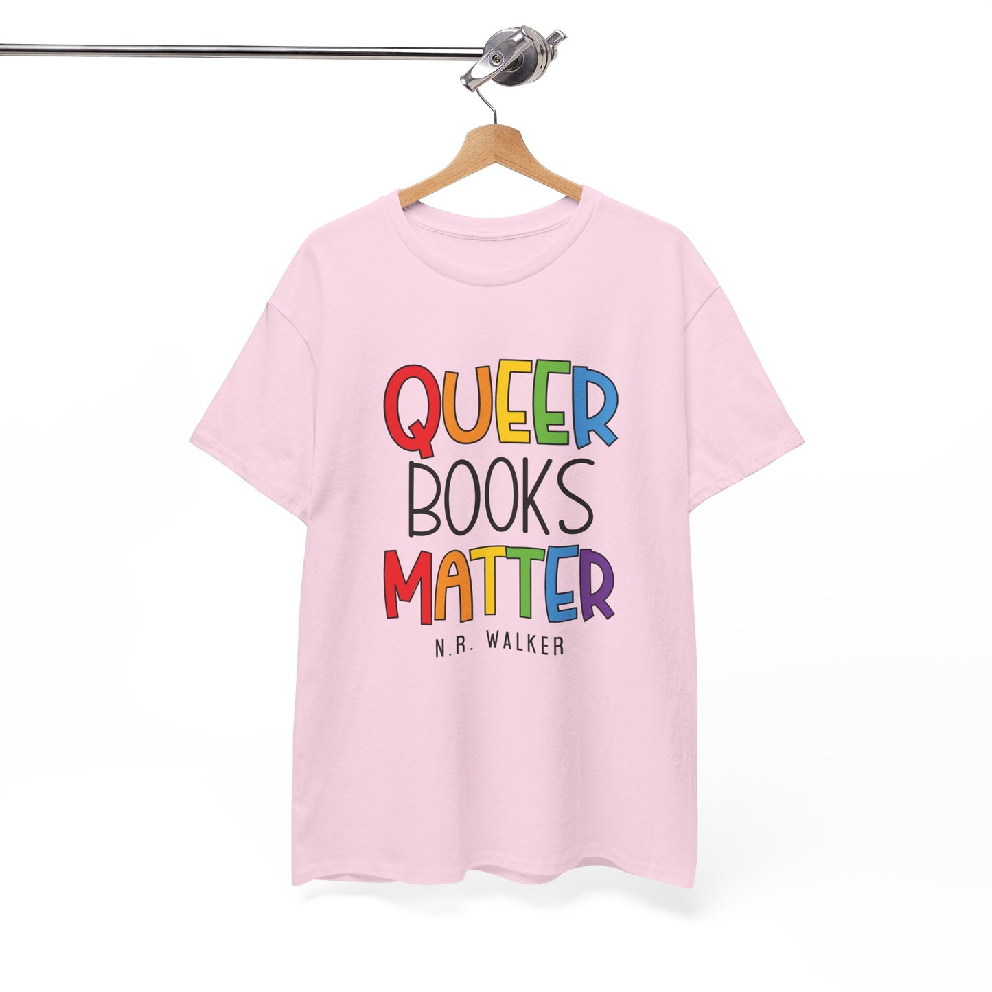 Queer Books Matter Tee, Unisex Heavy Cotton Tee for LGBTQ+ Readers